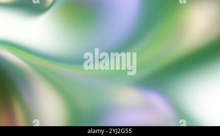 Abstrakter unscharfer Hintergrund mit einer Mischung aus grünen und violetten Tönen. Stockfoto
