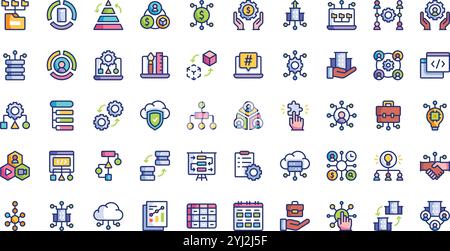 Hochwertige Sammlung von Vektorsymbolen mit editierbarer Kontur. Ideal für professionelle und kreative Projekte. Stock Vektor