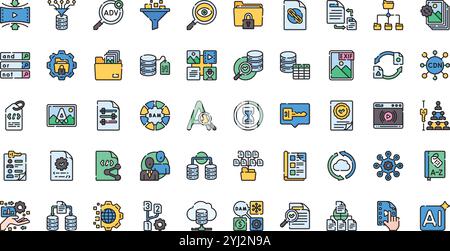 Hochwertige Sammlung von Vektorsymbolen mit editierbarer Kontur. Ideal für professionelle und kreative Projekte. Stock Vektor