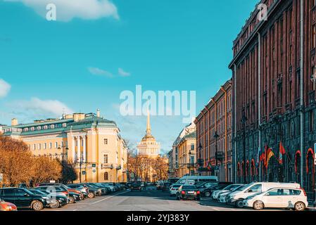 Sankt Petersburg, Russland - 07. November 2019: Hotel Astoria in der Nähe des St. Isaac's Square. Sankt Petersburg. Russland. Stockfoto