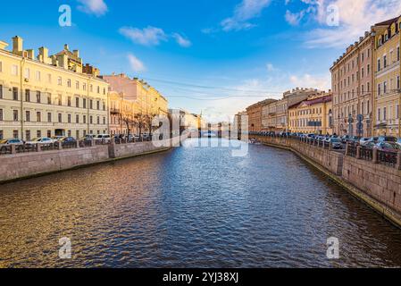 Sankt Petersburg, Russland - 07. November 2019: Canal Gribobedov. Blick auf die Stadt Sankt Petersburg. Russland. Stockfoto