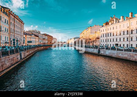 Sankt Petersburg, Russland - 07. November 2019: Canal Gribobedov. Blick auf die Stadt Sankt Petersburg. Russland. Stockfoto