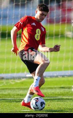 Daniel James aus Wales während eines Trainings im Vale Resort in Hensol. Bilddatum: Mittwoch, 13. November 2024. Stockfoto