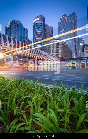 Stadtbild, Lichtmalerei Stockfoto