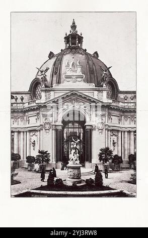 Vintage-Foto von Paris, Petit Palais: Hauptportal vor dem Innenhof: Pariser Weltausstellung 1900. Französischer Architekt: Charles Girault in Paris Stockfoto