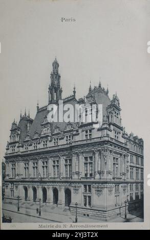 Vintage-Foto von Paris, Mairie du XE Arrondissement. Frankreich. 1899 Stockfoto
