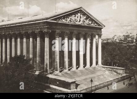 Vintage-Foto von Paris, l'Eglise de la Madeleine. Frankreich. 1940-1950 Stockfoto