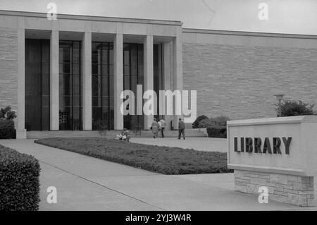 Vintage-Foto vom Eisenhower Museum, Abilene, Kansas (Bibliothek). USA. 23. Juni 1977 Stockfoto