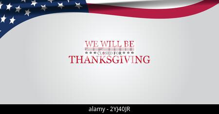 In Thanksgiving-Feier unsere Abschlussmitteilung Stock Vektor