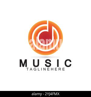 Design-Vorlage für Illustrationen des Musikvektors Stock Vektor