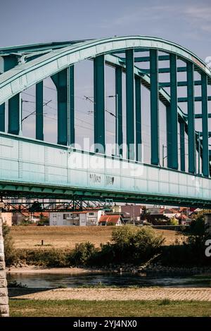 Brücke über die Save in Zagreb Stockfoto