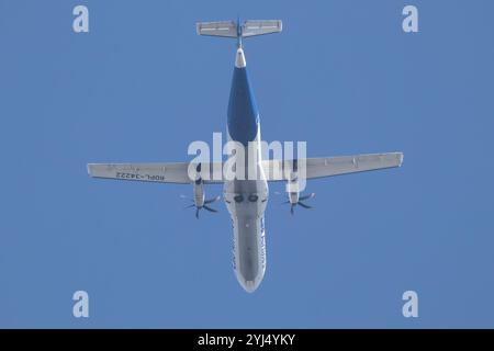 Chiangmai, Thailand - 21. Januar 2024: RDPL-34222 ATR72-600 von Lao Airlines. Flug Chiang mai nach Luang Prabang. Stockfoto