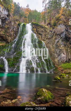Golling an der Salzach: Gollinger Wasserfall Gollinger Wasserfall in Tennengau, Salzburg, Österreich Stockfoto