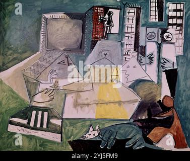 Spanischschule. Die Mägde of Honour. Las Meninas. 1957. Öl auf Leinwand (1,29 x 1,61 m). Barcelona, Picasso-Museum. Autor: PABLO PICASSO. Ort: PICASSO MUSEUM. Barcelona. SPANIEN. Stockfoto