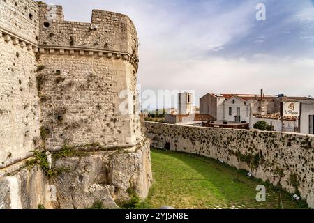 Castello Monte Santangelo das Castello di Monte Santangelo, Gargano, Apulien, Italien, Europa Castello di Monte Santangelo, Gargano, Apulien, Italien, EU Stockfoto