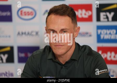 Tubize, Belgien. November 2024. Der neue belgische Trainer Serge Pauwels wurde während einer Pressekonferenz der belgischen radsportunion vorgestellt, um die neuen Trainer der Nationalmannschaften am Mittwoch, den 13. November 2024 in ihrem Hauptquartier in Tubize vorzustellen. BELGA PHOTO VIRGINIE LEFOUR Credit: Belga News Agency/Alamy Live News Stockfoto