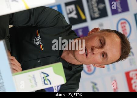 Tubize, Belgien. November 2024. Der neue belgische Trainer Serge Pauwels und wurde während einer Pressekonferenz der belgischen radsportunion vorgestellt, um die neuen Trainer der Nationalmannschaften am Mittwoch, den 13. November 2024 in ihrem Hauptquartier in Tubize vorzustellen. BELGA PHOTO VIRGINIE LEFOUR Credit: Belga News Agency/Alamy Live News Stockfoto