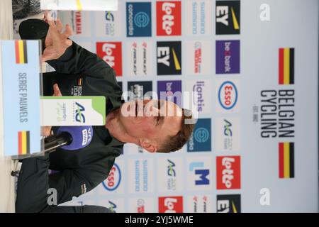 Tubize, Belgien. November 2024. Der neue belgische Trainer Serge Pauwels und wurde während einer Pressekonferenz der belgischen radsportunion vorgestellt, um die neuen Trainer der Nationalmannschaften am Mittwoch, den 13. November 2024 in ihrem Hauptquartier in Tubize vorzustellen. BELGA PHOTO VIRGINIE LEFOUR Credit: Belga News Agency/Alamy Live News Stockfoto