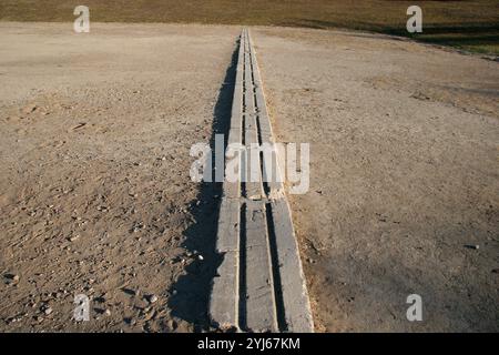 Stadion in Olympia. Startlinie innerhalb des Stadions. Griechenland. Stockfoto