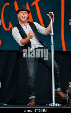 Olly Murs, V2013, Hylands Park, Chelmsford, Essex, Großbritannien - 18. August 2013 Stockfoto