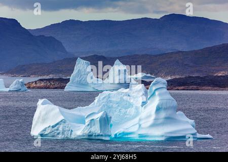 Iceberg, Qaqortog, Gemeinde Kujalleq, Grönland, Königreich Dänemark Stockfoto