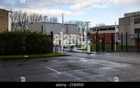 Fluxys Elektrizitätsunternehmen in Anderlecht, Brüssel-Hauptstadtregion, Belgien, 11. November 2024 Stockfoto
