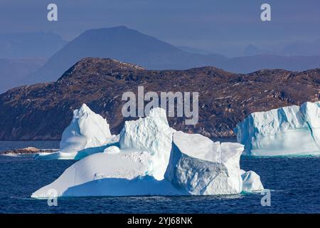 Iceberg, Qaqortog, Gemeinde Kujalleq, Grönland, Königreich Dänemark Stockfoto