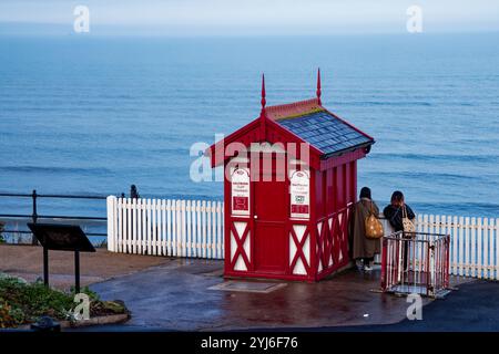 Blick auf das Meer in Saltburn, England. Stockfoto