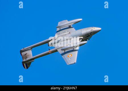 De Havilland Vampire auf der Air Legend Air Show 2024 in Melun, Frankreich Stockfoto