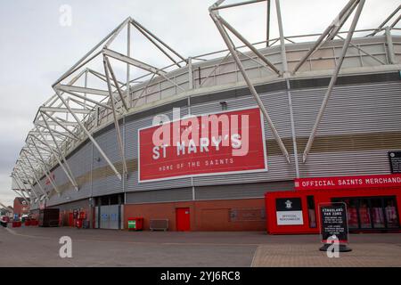 Das Stadion des Southampton Football Clubs St. Mary's Stadium. Stockfoto