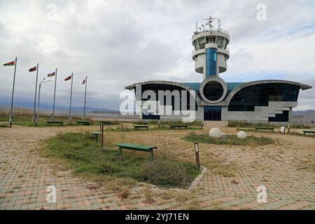 Flughafen aus der Sowjetzeit in Stepanakert in der Region Karabach in Aserbaidschan Stockfoto