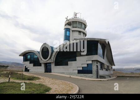 Flughafen aus der Sowjetzeit in Stepanakert in der Region Karabach in Aserbaidschan Stockfoto