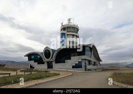 Flughafen aus der Sowjetzeit in Stepanakert in der Region Karabach in Aserbaidschan Stockfoto