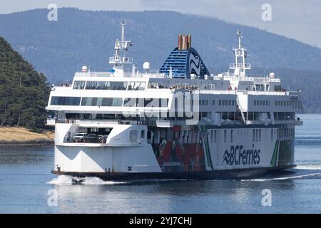 BC Ferries versendet im Active Pass BC Stockfoto