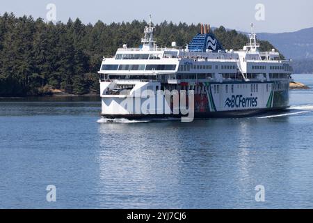 BC Ferries versendet im Active Pass BC Stockfoto