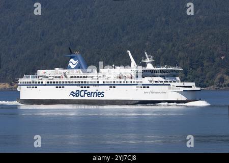 BC Ferries versendet im Active Pass BC Stockfoto