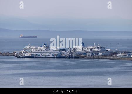 BC Ferries Terminal in der Straße von Georgia Tsawwassen BC Stockfoto