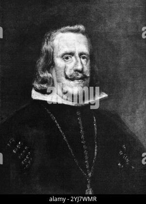 RETRATO DE FELIPE IV REY DE ESPAÑA - GRABADO S XIX. AUTOR: BAUDE CARLOS. ORT: BIBLIOTECA NACIONAL-COLECCION. MADRID. SPANIEN. Stockfoto