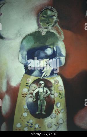 DET - MUJER EMBARAZADA/MATERNITY/1912- 1913/OLEO SOBRE LIENZO - CONJUNTO NR 99622. Autor: MARC CHAGALL (1887-1985). Lage: STEDELIJK MUSEUM. Amsterdam. HOLANDA. Stockfoto