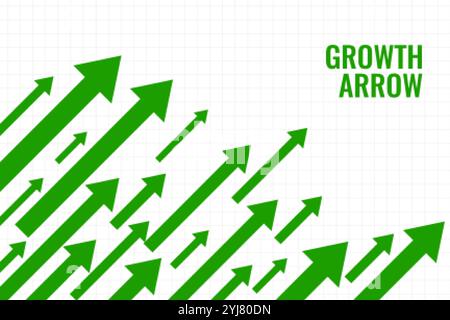 Pfeil zum Wachstum des Unternehmens zeigt Aufwärtstrend an Stock Vektor