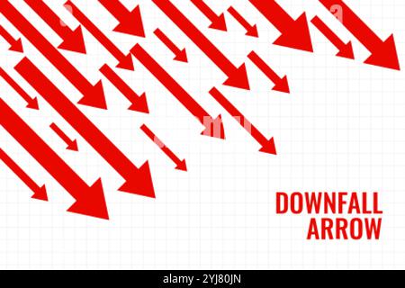 Pfeil zum Abwärtstrend des Geschäftsabschwüngen Stock Vektor