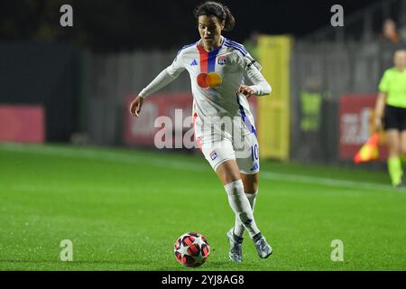 Roma, Latium. November 2024. Dzsenifer Marozsan von Olympique Lyonnais während des WomenÕs Champions League-Spiels zwischen Roma Women und Olympique Lyonnais Frau im Tre Fontane Stadion in Rom, Italien, 13. November 2024. Quelle: massimo insabato/Alamy Live News Stockfoto