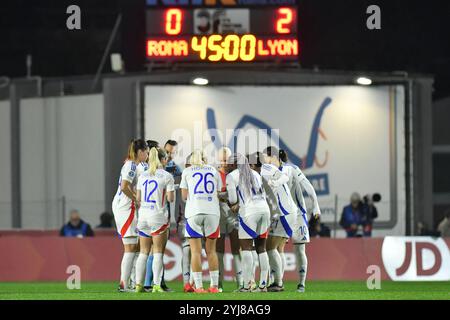 Roma, Latium. November 2024. Olympique Lyonnais Spieler beim Spiel der WomenÕs Champions League zwischen Roma Women und Olympique Lyonnais Frau im Tre Fontane Stadion in Rom, Italien, 13. November 2024. Quelle: massimo insabato/Alamy Live News Stockfoto