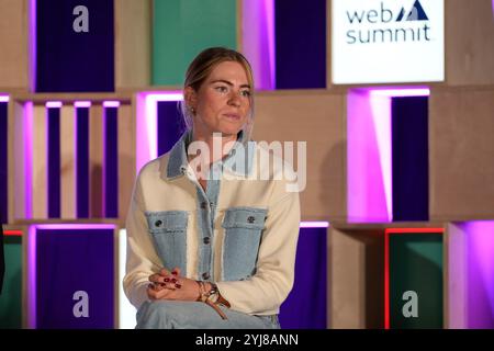 Lisboa, Portugal. November 2024. Demi Vollering, Gewinner der Tour de France 2023, Nike Athlet, Unternehmer und Investor, spricht das Publikum am zweiten Tag des WEB SUMMIT 2024 in Lissabon.Portugal an. 11/13/2024 Credit: Brazil Photo Press/Alamy Live News Stockfoto