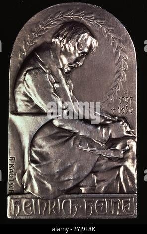 HEINRICH HEINE (1797-1856) - PLACA DEL SIGLO XIX. AUTOR: KAUTSCH HEINRICH. HEINRICH HEINE. HEINE HARRY. HEINE CHRISTIAN JOHANN HEINRICH. Stockfoto