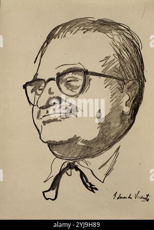 JOSEP CARNER (1884-1970) POETA, PERIODISTA, AUTOR DE TEATRO Y TRADUCTOR CATALAN - SIGLO XX. AUTOR: EDUARDO VICENTE PEREZ. Stockfoto