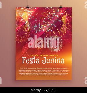 Festa Junina Partei Plakat Design-Vorlage Stock Vektor