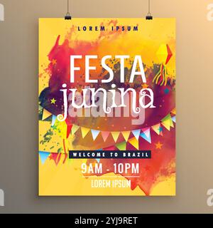 Einladung Vorlage für Festa Junina Festival design Stock Vektor