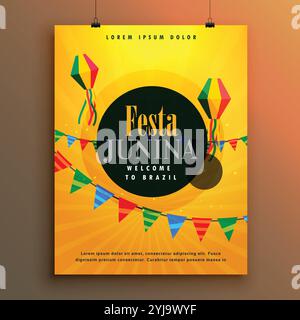 Festa Junina Einladung Plakat Design-Vorlage Stock Vektor