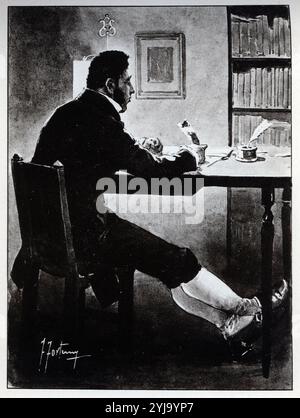 Historia de Argentina. Siglo XIX. Vicente López escribe el Himno nacional argentino el 8 Mayo 1813. Autor: FORTUNY FRANCISCO. Stockfoto